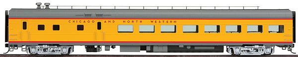 UP City Streamliner Pool 85' ACF Cafe-Lounge Lot #3031 - Ready to Run -- Chicago & North Western(TM) (Armour Yellow, gray, red)