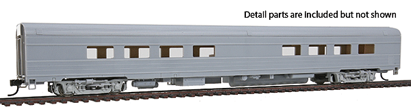 Undecorated PRR "Broadway Limited" Streamlined Cars -- Budd 68-Seat Full Diner Job #9666-024