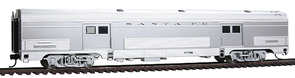 Santa Fe 1956 El Capitan 73' Budd Baggage Car - Ready to Run -- Santa Fe #3500-3539; #3540-3554 (Plated Finish)