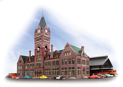 Cornerstone Milwaukee Station & Train Shed -- Kit - Station: 25-5/32 x 8-13/32 x 22" 63.8 x 21.3 x 55.8cm