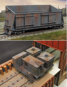 Coke Oven Larry & Quench Cars - Kit - Ashland Iron & Steel -- Undecorated