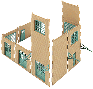 Small Walls w/Single Large Arched Window - Cornerstone Modulars(TM) -- Kit
