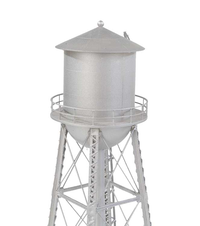 Vintage Water Tower -- Assembled - Silver - 2-3/8 x 2-3/8 x 7" 6 x 6 x 17.7cm-3
