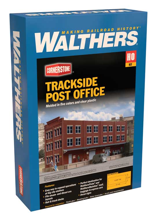Trackside Post Office -- Kit - 13-1/8 x 4-1/2 x 6-3/8" 32.8 x 11.2 x 15.9cm-2