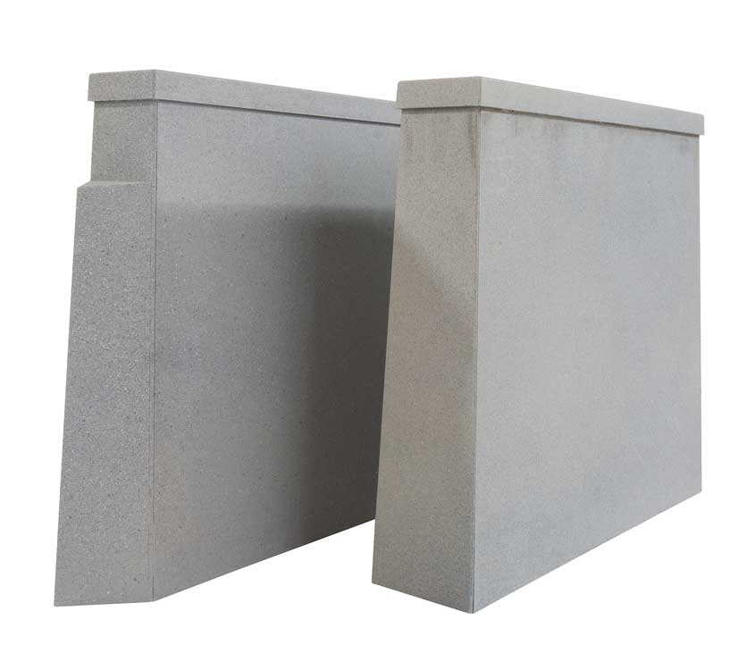 Double-Track Railroad Bridge Concrete Pier 2-Pack -- Kit 5-7/16 x 1-1/4 x 5-1/8" 13.8 x 3.1 x 13cm-3