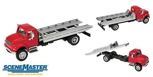 International(R) 4900 Roll-On/Roll-Off Flatbed - Assembled -- Red