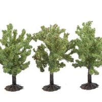 Fruit Trees pkg(7) -- 3-1/8" 8cm w/Flat Base