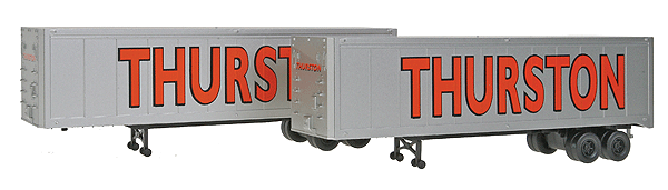 40' Trailer 2-Pack - Assembled -- Thurston (silver, red, Large Lettering)
