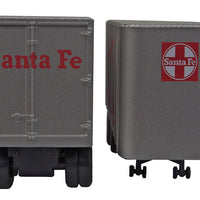 32' Trailer 2-Pack - Assembled -- Santa Fe (silver, red)
