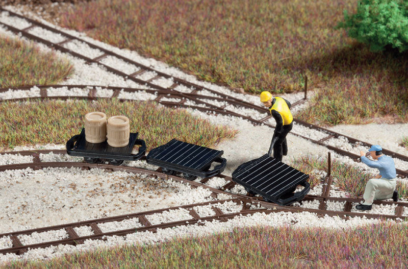 Flatcar - Light Industrial Rail Series -- Kit pkg(3)
