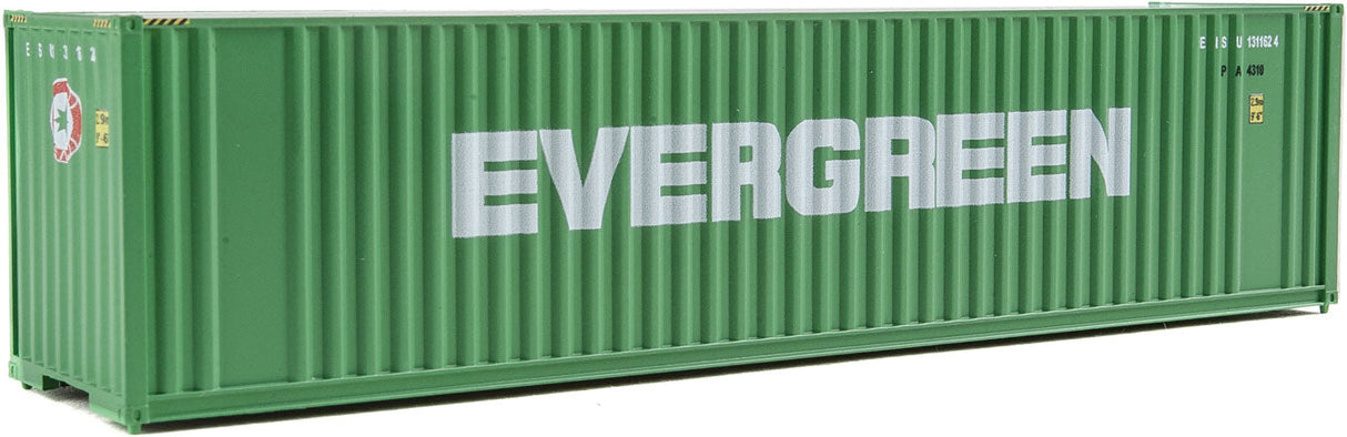40' Hi Cube Corrugated Container w/Flat Roof - Assembled -- Evergreen (green, white)-3