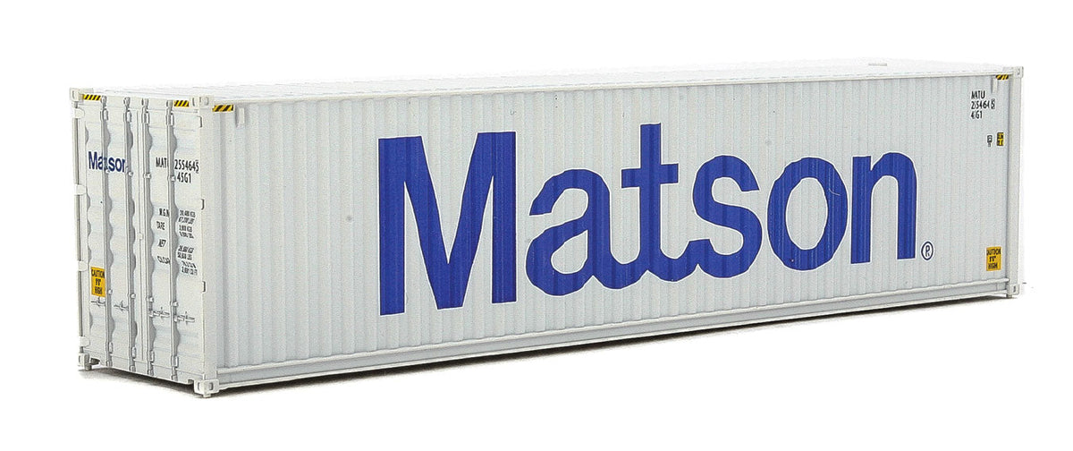 40' Hi-Cube Corrugated-Side Container - Assembled -- Matson (gray, blue)-1