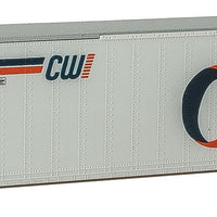 48' Smooth-Side Container - Assembled -- Con-Quest (white, orange, blue)