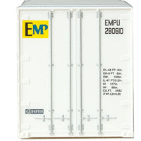 48' Ribbed-Side Container - Assembled -- EMP (white, yellow, blue)