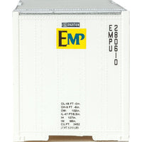 48' Ribbed-Side Container - Assembled -- EMP (white, yellow, blue)