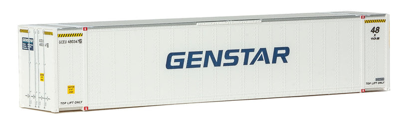 48' Smooth-Side Container - Assembled -- Genstar (white, blue)-1