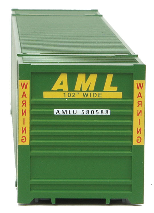 53' Singamas Corrugated-Side Container - Ready to Run -- Alaska Marine Lines (green, yellow)-4