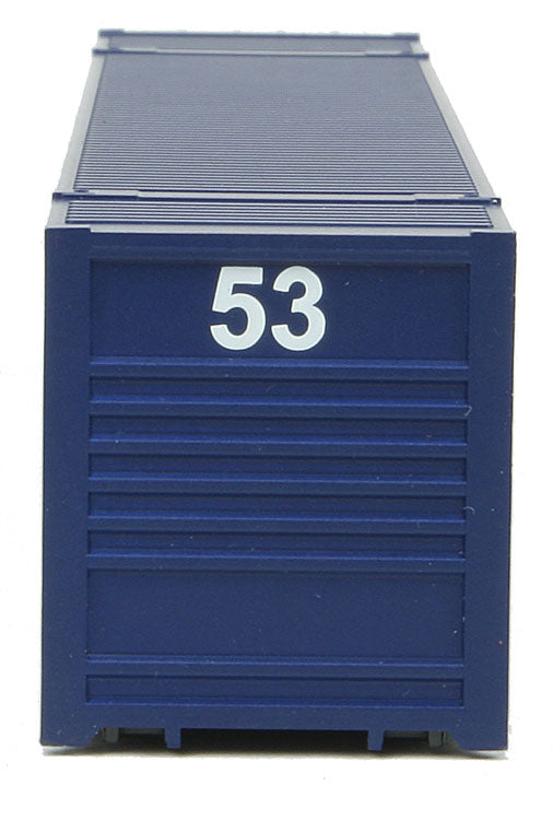 53' Singamas Corrugated-Side Container - Ready to Run -- American President Lines (blue, white, red; Lower Sill Stripes)-5