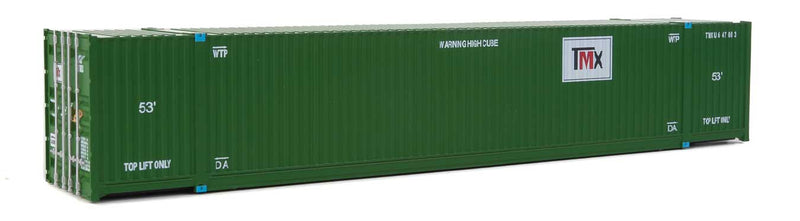 53' Singamas Corrugated-Side Container - Assembled -- TMX Intermodal (green, white, black, red)-1