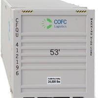 53' Singamas Corrugated-Side Container - Assembled -- COFC (gray, green)