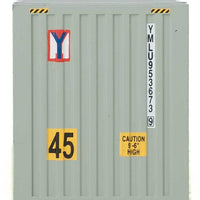 45' CIMC Container - Assembled -- Yang Ming (gray, red, white)