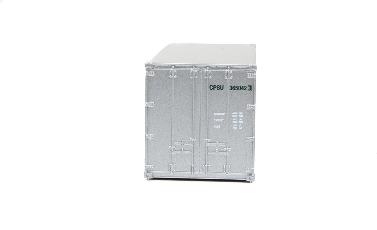 20' Smooth-Side Container - Ready to Run -- CP Ships (white, green)-3