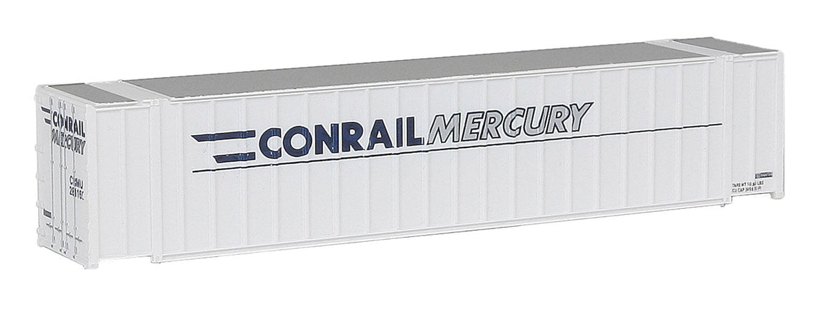 48' Ribbed Side Container - Assembled -- Conrail Mercury (white, blue, gray)-2