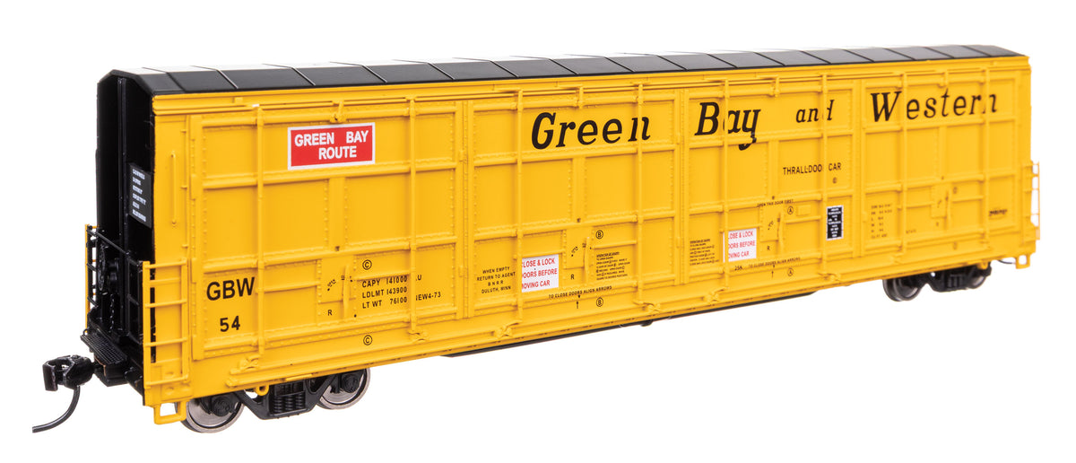56' Thrall All-Door Boxcar - Ready to Run -- Green Bay & Western #54-1
