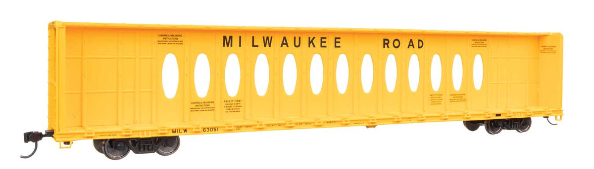 72' Centerbeam Flatcar w/Opera Windows - Ready to Run -- Milwaukee Road #63051-2