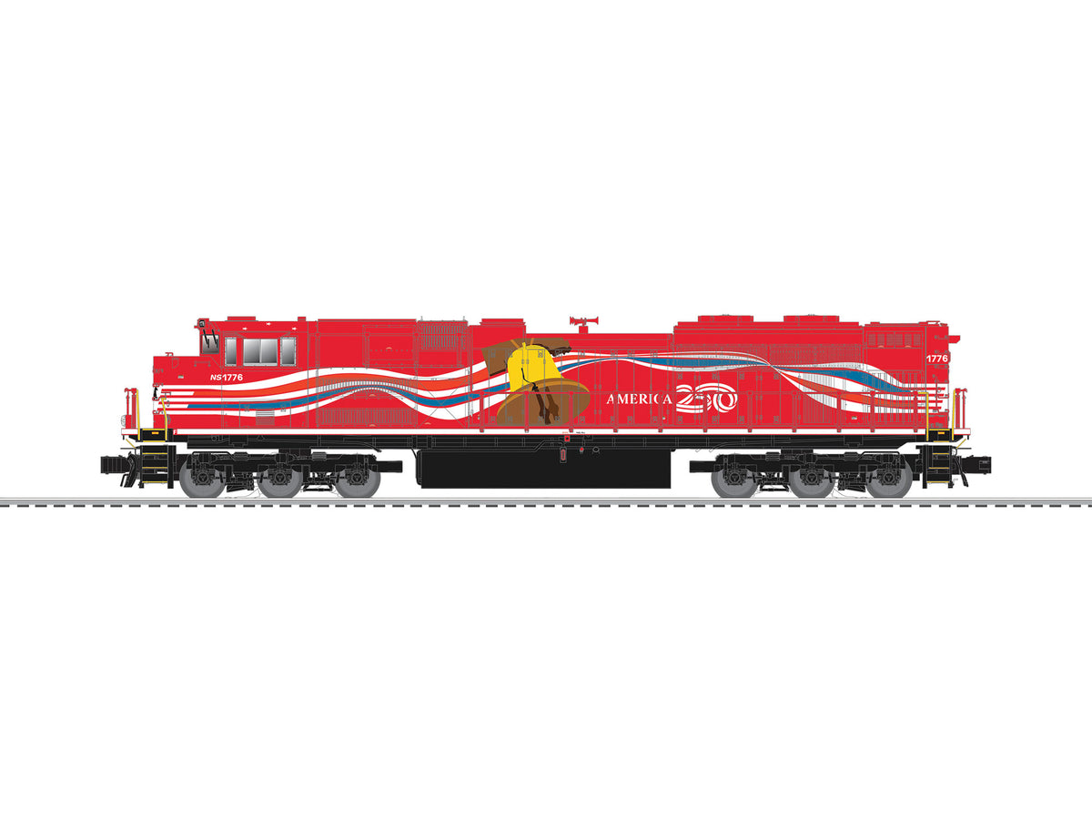 EMD SD70ACe - 3-Rail w/Legacy Sound, Control & Smoke -- Norfolk Southern #1776 (America 250 "Liberty Bell", red)-1