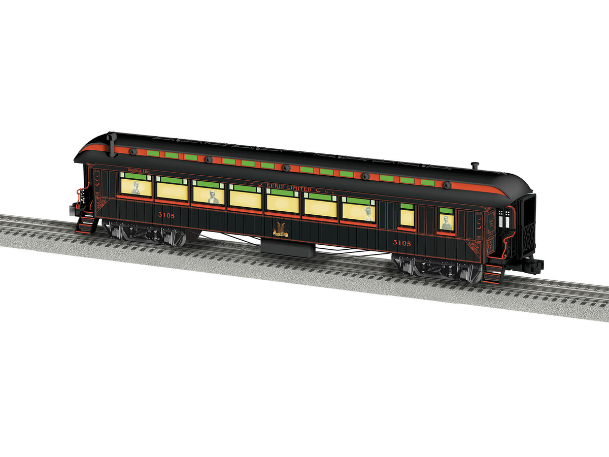 Wood Diner with StationSounds - 3-Rail - Ready to Run -- Halloween #3105 (black, orange, Glow-in-Dark)-2