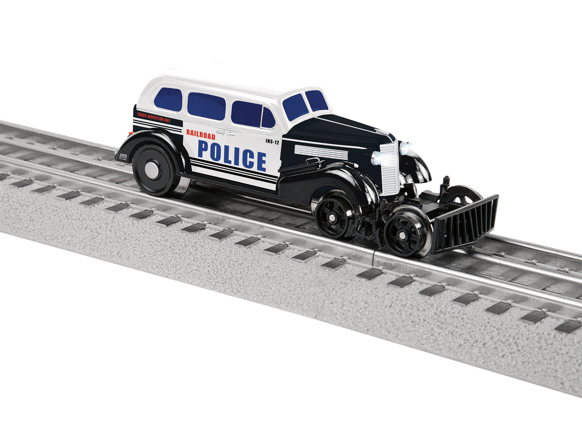 Early Inspection Vehicle - 3-Rail - TMCC Control -- Railroad Police (black, white)-1