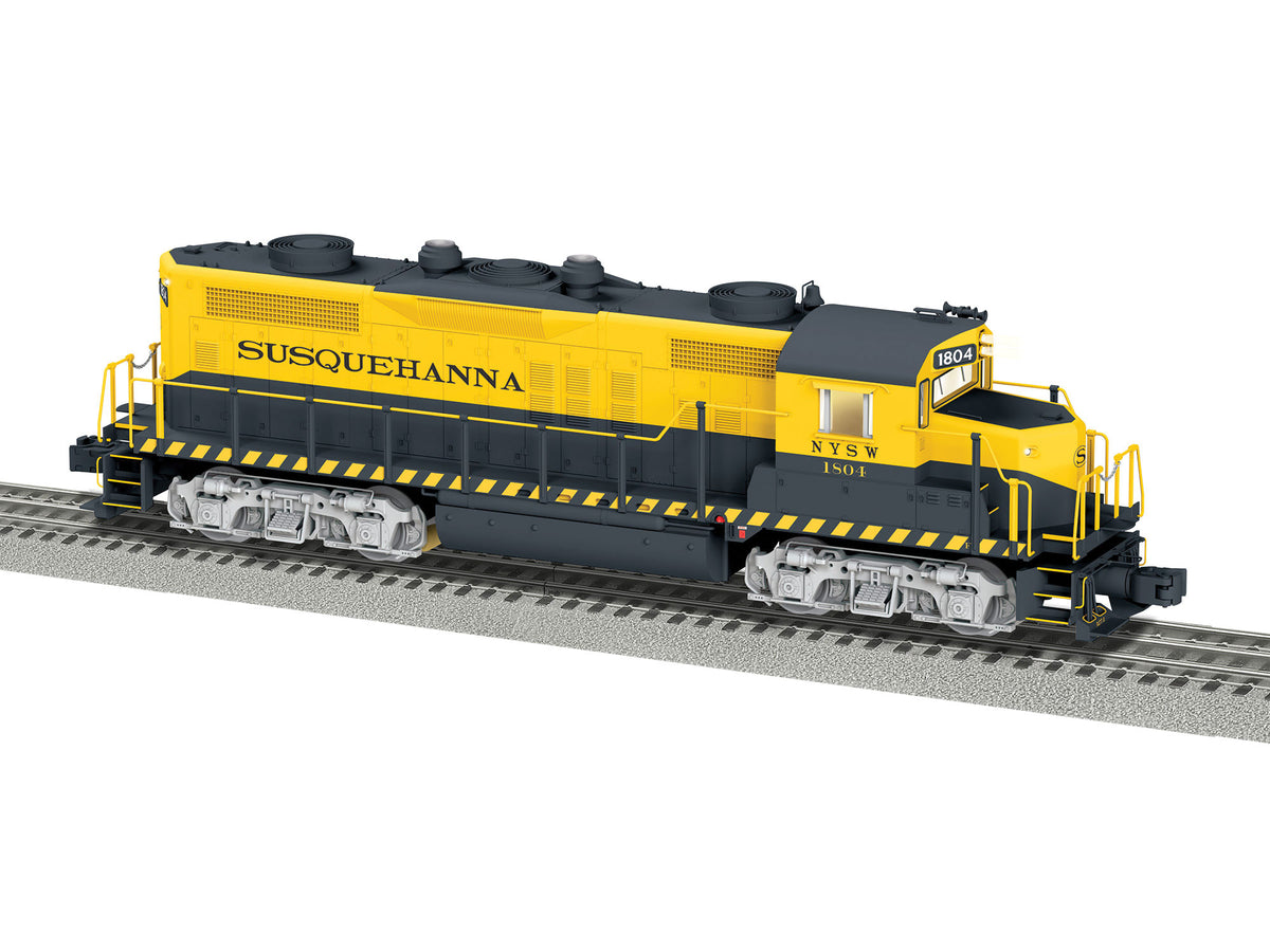 EMD GP18 - 3-Rail w/Legacy Sound & Control -- New York, Susquehana & Western #1804 (yellow, black)-1