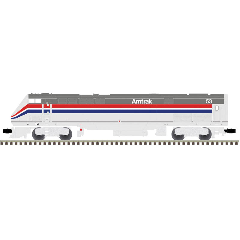 GE P42 Genesis - 3-Rail - Proto-Sound 3.0 & DCS - Premier(TM) -- Amtrak #53 (Phase III, silver, red, white, blue, gray)-1