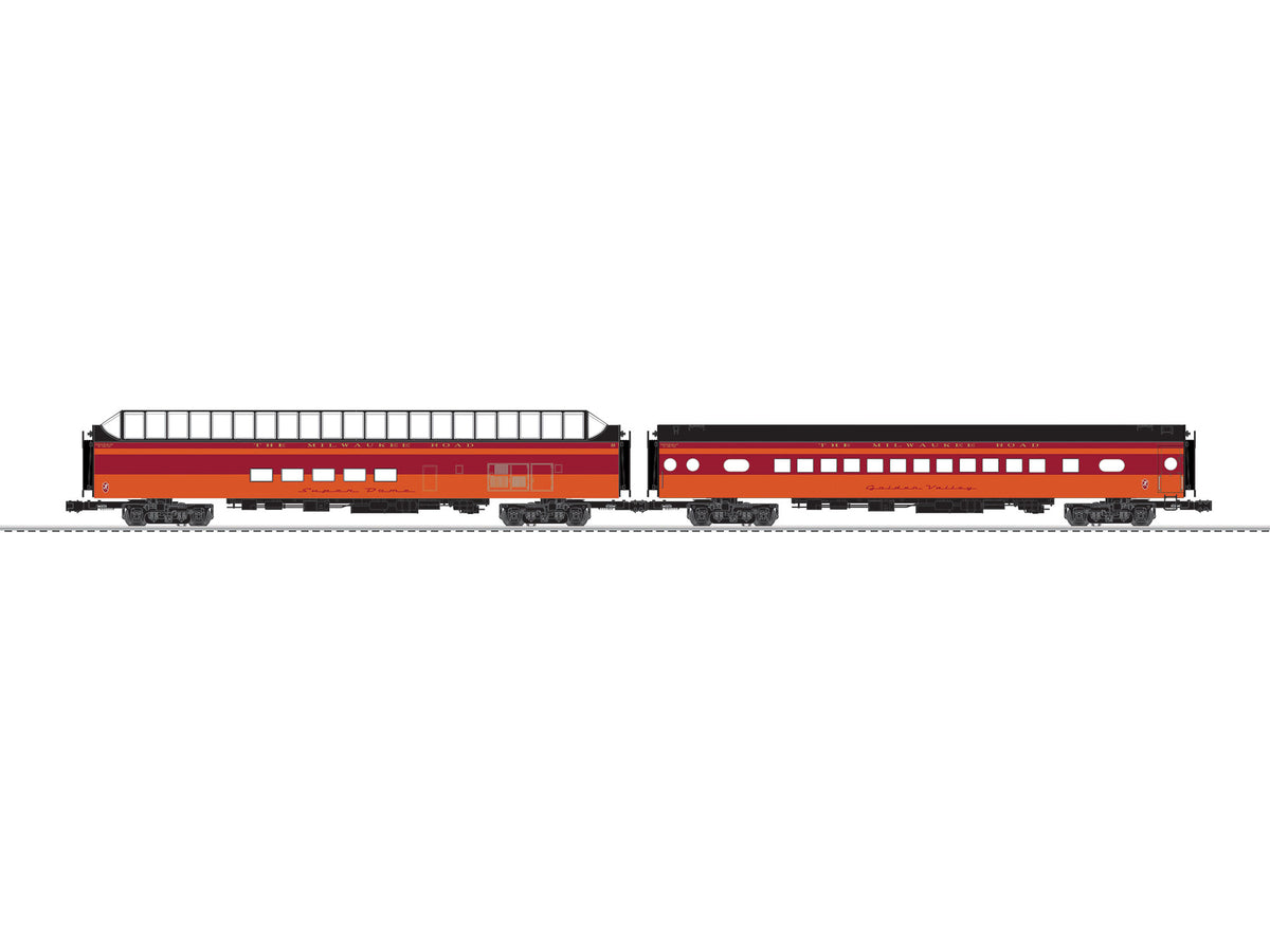 Coach, Super Dome Set - 3-Rail - Ready to Run -- Milwaukee Road golden Valley, Super Dome (21st Century Excursion Scheme)-1