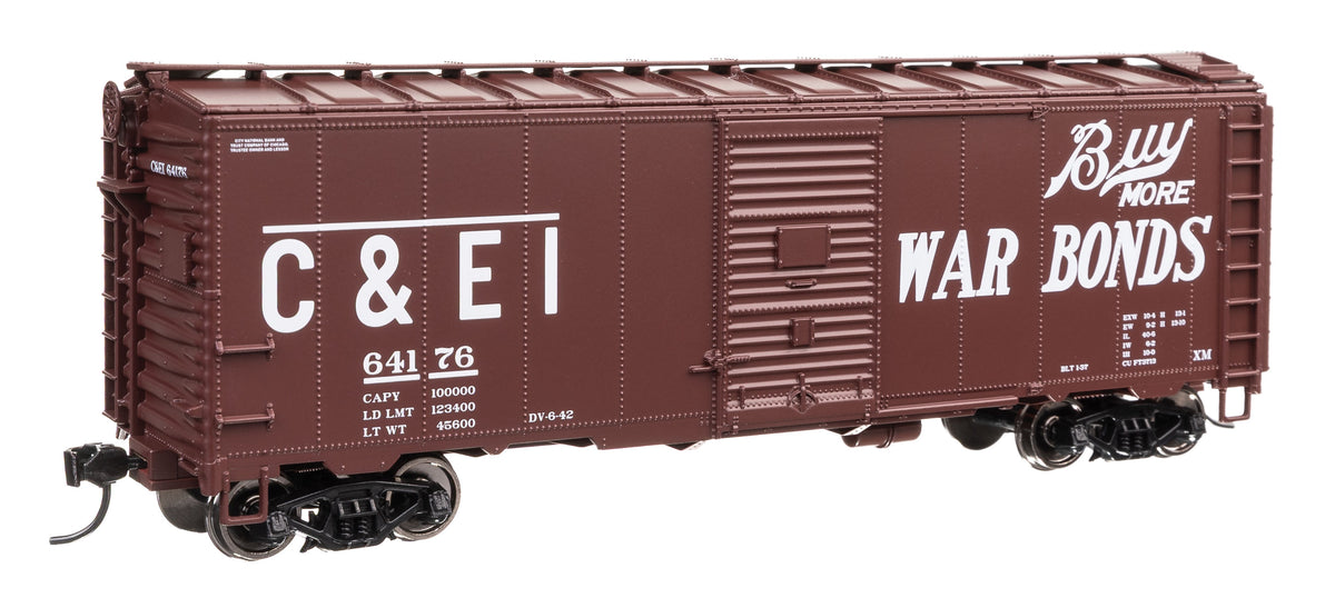 40' AAR Modified 1937 Boxcar - Ready to Run -- Chicago & Eastern Illinois #64176-1