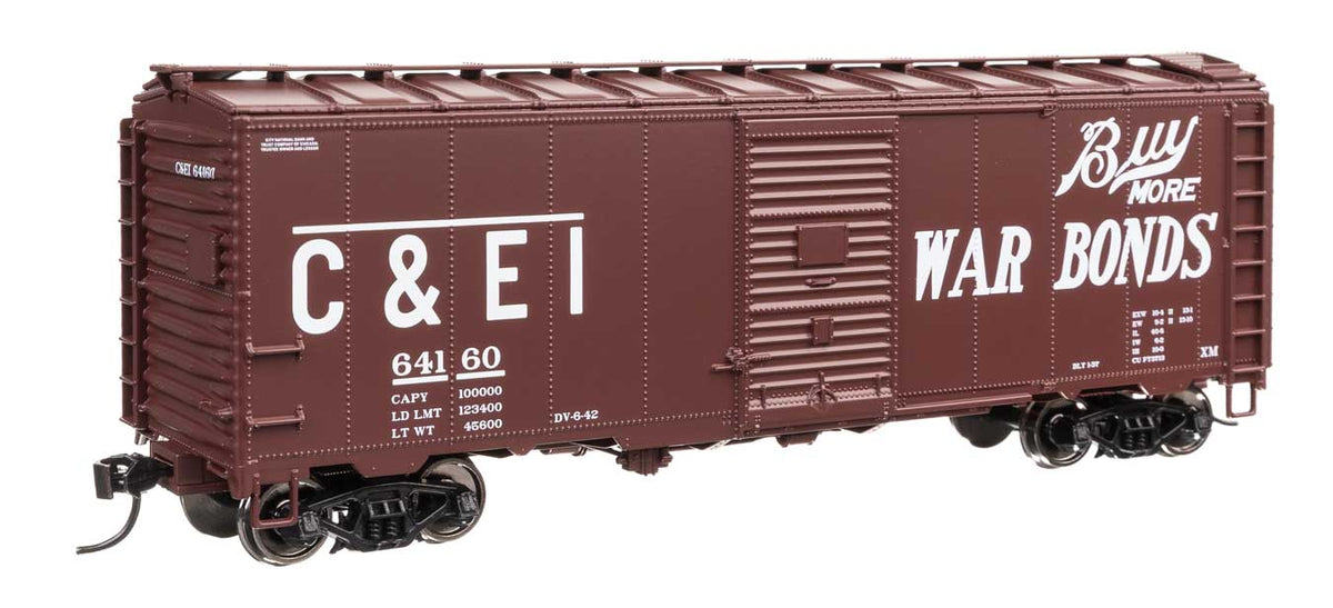 40' AAR Modified 1937 Boxcar - Ready to Run -- Chicago & Eastern Illinois #64160-2