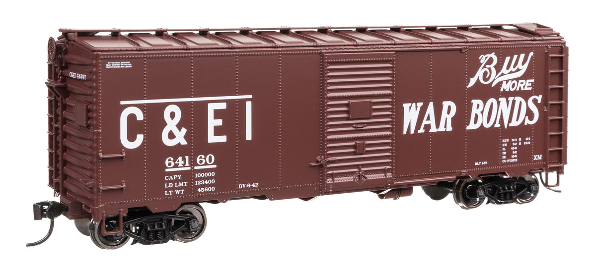 40' AAR Modified 1937 Boxcar - Ready to Run -- Chicago & Eastern Illinois #64160-1