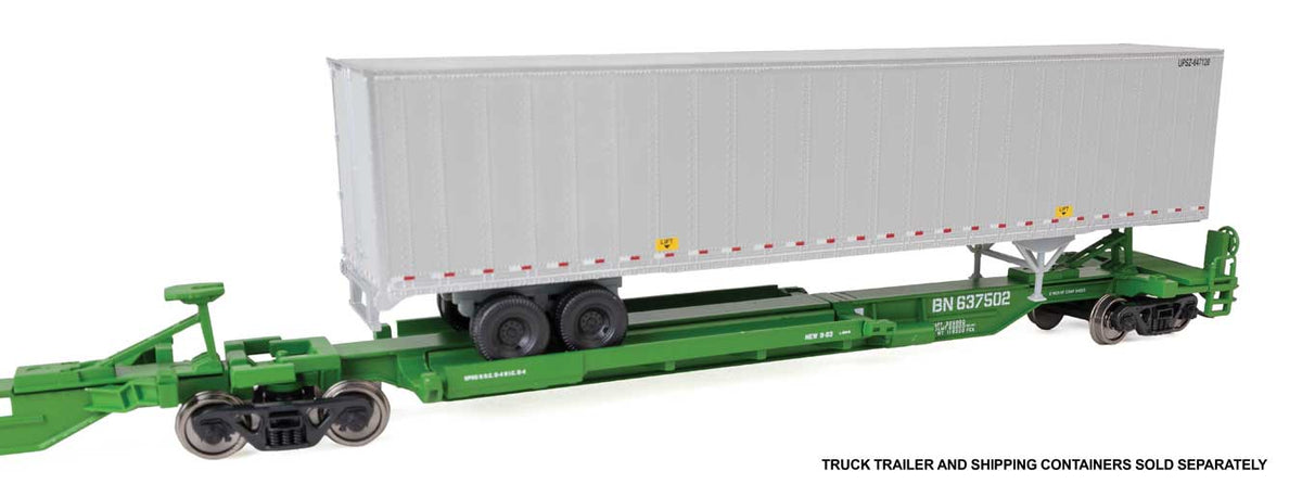 263' Five-Unit All-Purpose 48' Spine Car - Ready to Run -- Burlington Northern #637502-3