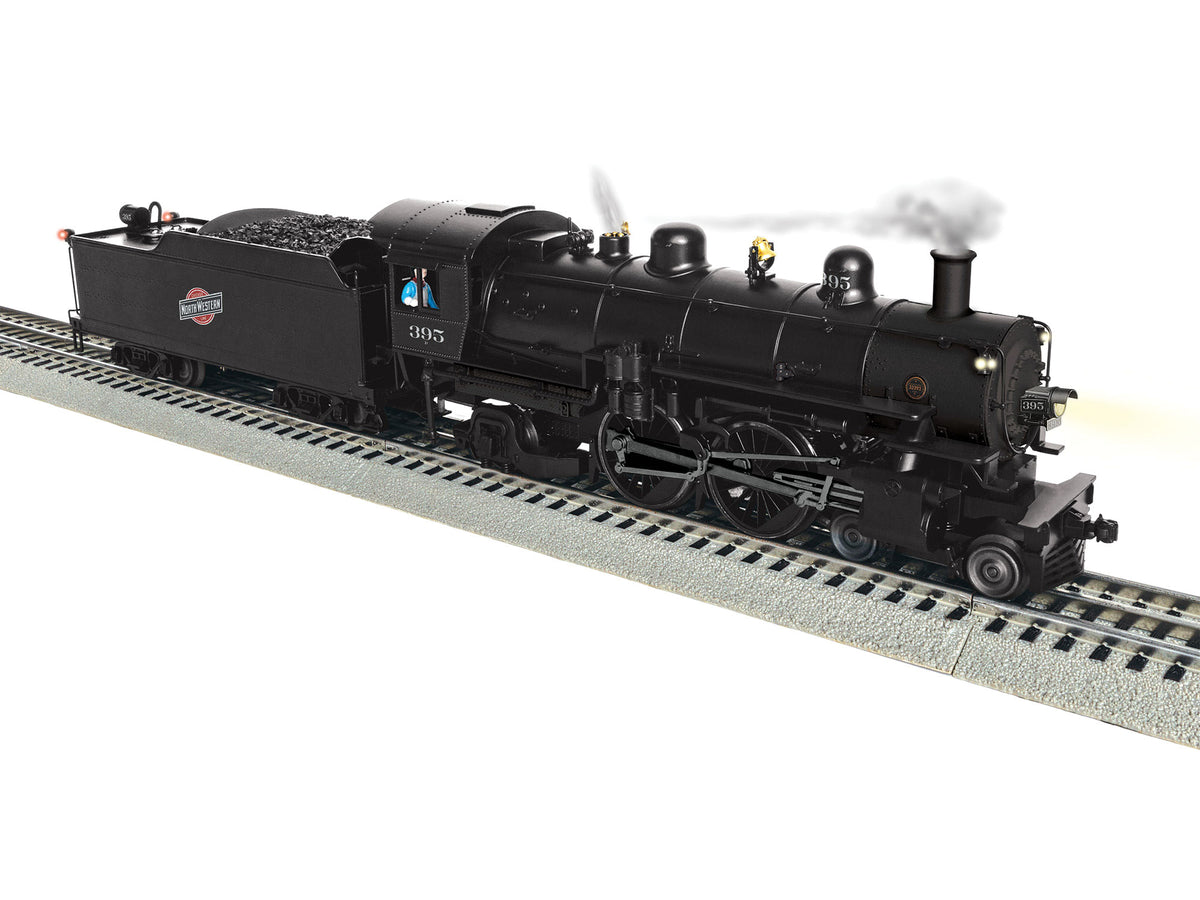 4-4-2 Atlantic - 3-Rail w/Legacy Control, Sound & Smoke -- Chicago & North Western #395 (black)-1