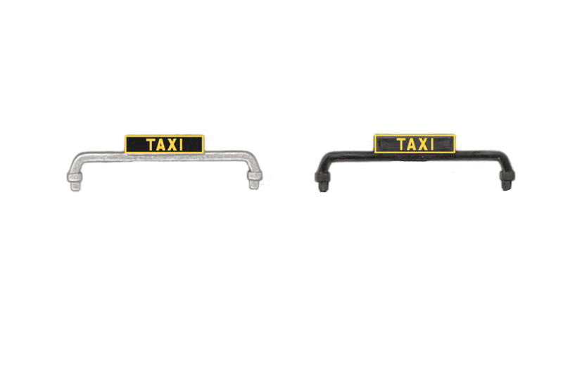 2 Taxi Shields Set - Kit -- Old Style 6 Pieces (black, yellow, silver)-1