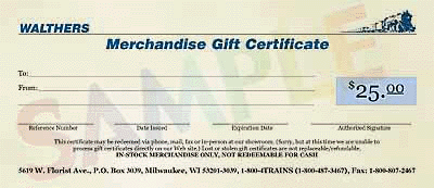 GIFT CERTIFICATE $25