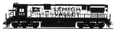Lehigh Valley - LV -- Unipack Set - ALCO C-628 Diesel "Snowbird" Scheme