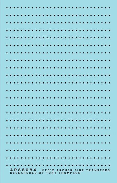 Railroad Decals - 3D Resin Rivets -- Alternate Center for Freight Cars w/Thinner Sides