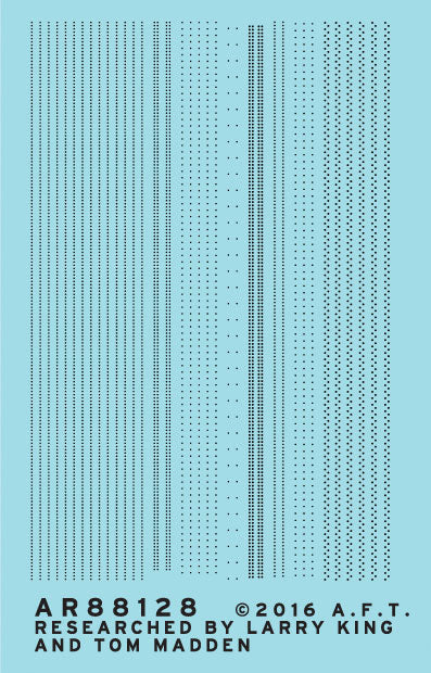 Railroad Decals - 3D Resin Rivets -- Pullman Car Rivet Set Sheet 1