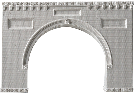 Baltimore & Ohio-Style Double-Track Tunnel Portal -- Unpainted Cast Hydrocal(R)-1