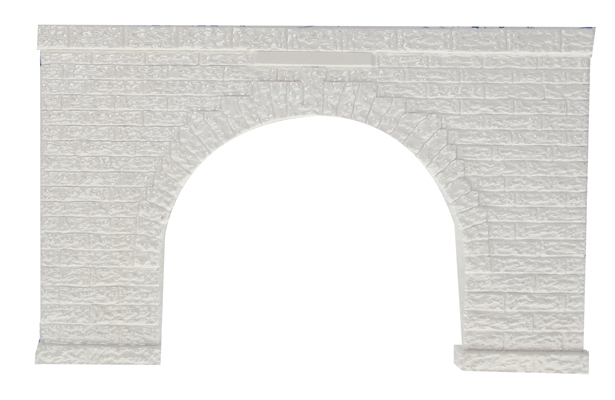 Sandstone Block Tunnel Portal -- Unpainted Cast Hydrocal(R) - Double-Track-1