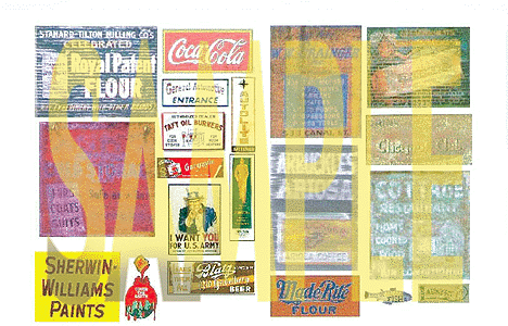 "Faded Glory" Series Weathered Vintage Signs/Posters -- Set #3