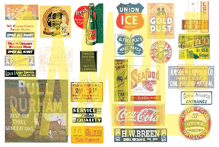"Faded Glory" Series Weathered Vintage Signs/Posters -- Set #4