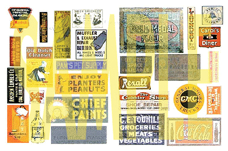 "Faded Glory" Series Weathered Vintage Signs/Posters -- Set #5